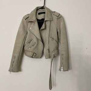 Suede leather jacket